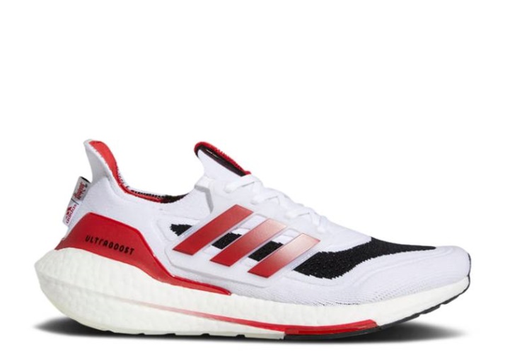 Adidas Ultraboost 21 - Ncaa Pack Blanco/equipo Poder Rojo/negro