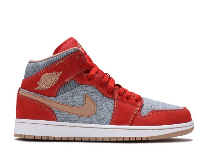Air Jordan 1 Mid - Denim Rojo