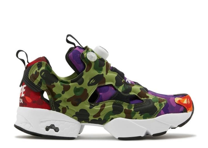 Reebok Bape X Instapump Fury Og - Multi Camuflaje