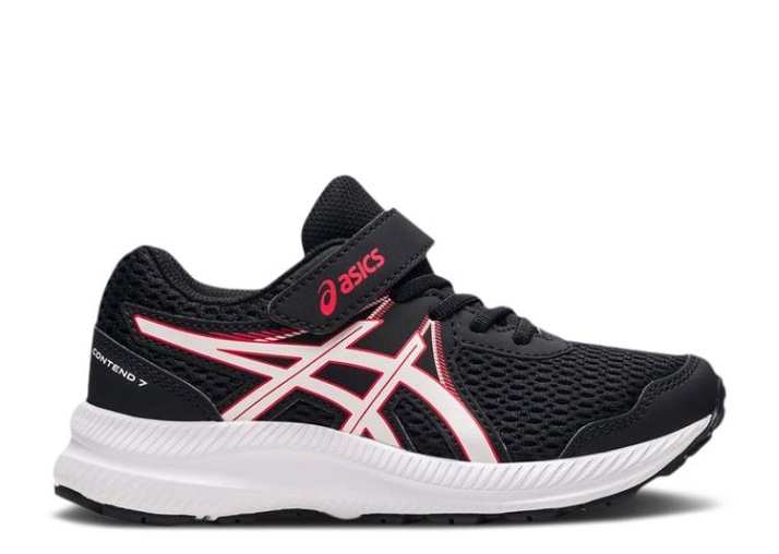 Asics Contend 7 Ps - Negro Rojo Eléctrico