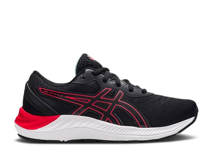 Asics Gel Excite 8 Gs - Negro Rojo Eléctrico