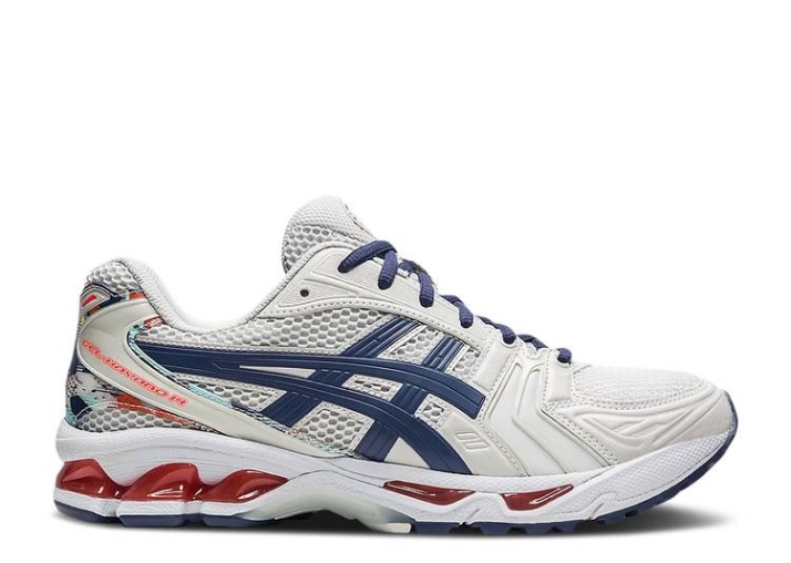 Asics Gel Kayano 14 - Gris Glaciar Trueno Azul