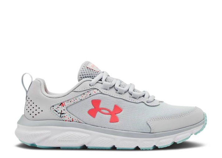 Underarmour Mujer Charged Assert 9 - Pintura Salpicada Halo Gris/blanco