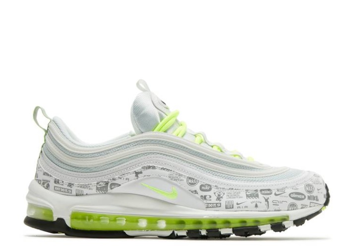 Nike Air Max 97 - Logotipo Reflectante Blanco/negro/platino/voltio