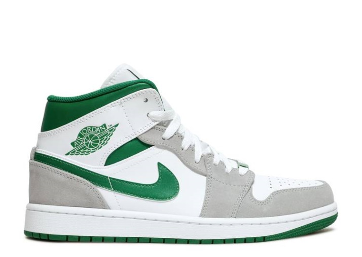Air Jordan 1 Mid Se - Gris Pino Verde