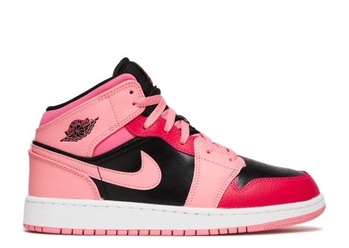 Air Jordan 1 Mid Gs - Coral Tiza