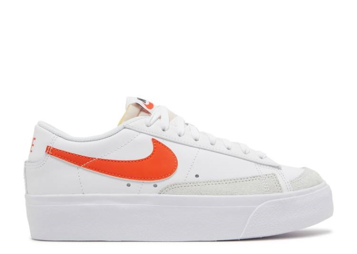 Nike Wmns Blazer Low Plataforma - Blanco Naranja