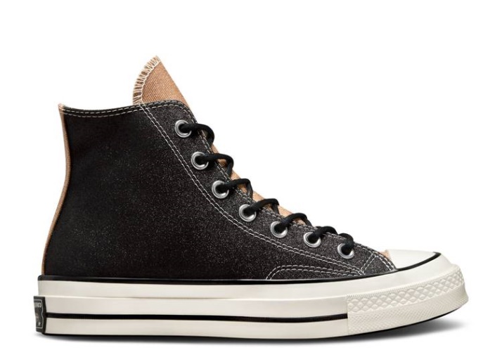 Converse Wmns Chuck 70 High - Icy Shine Negro/dorado/egret