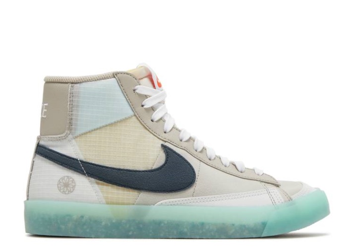 Nike Blazer Mid '77 Gs - Move To Zero Crema/naranja/hielo/azul Marino
