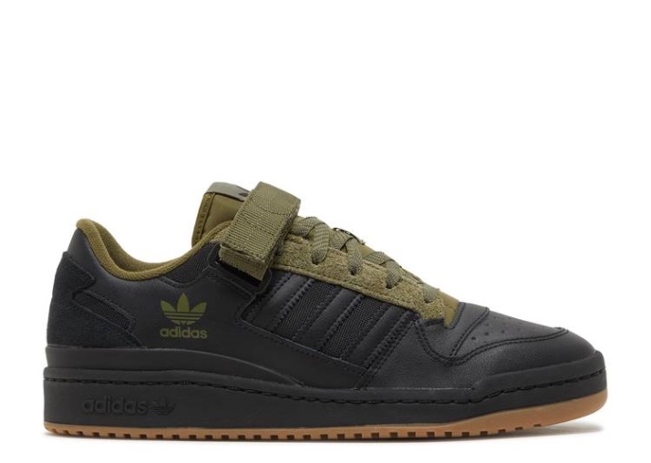 Adidas Forum Bajas - Negro Foco Verde Oliva
