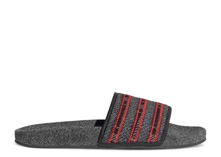 Adidas Adilette Slide - Paquete Acogedor Rojo/color Del Proveedor/gris