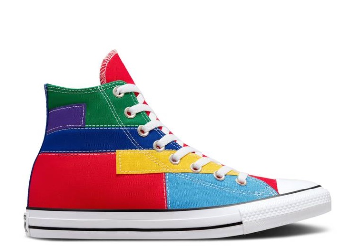 Converse Chuck Taylor All Star High - Patchwork University Rojo/rush Azul