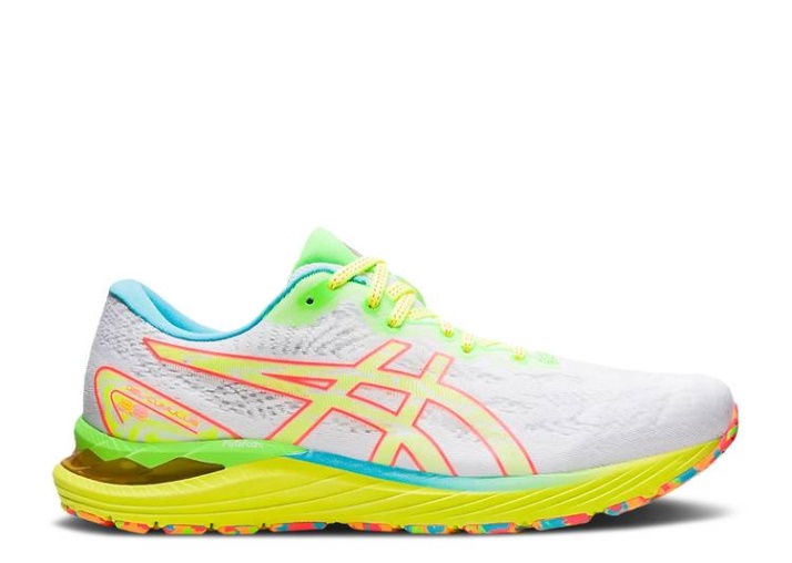 Asics Gel Cumulus 23 - Blanco Seguridad Amarillo