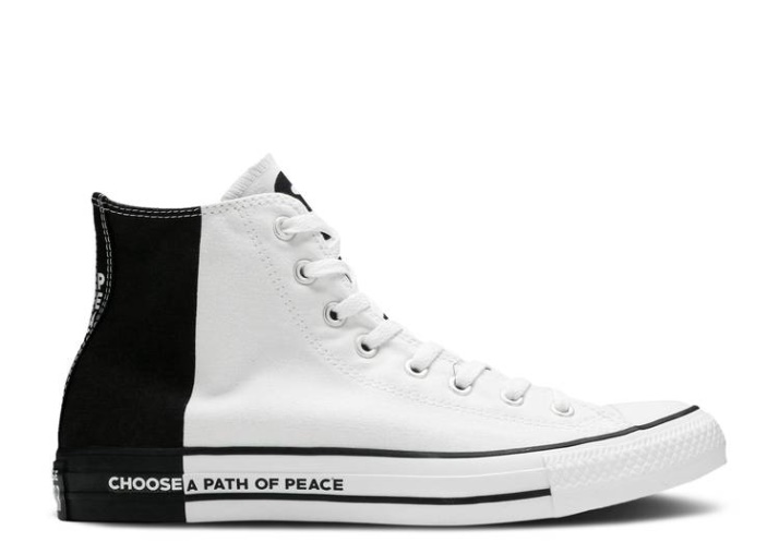 Converse Chuck Taylor All Star High - Elige Un Camino De Paz Blanco/negro/blanco