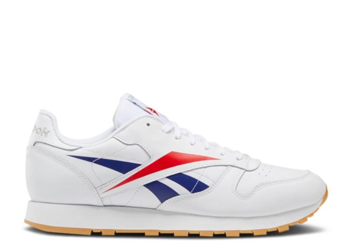 Reebok Classic Leather Vector - Blanco Escarlata Azul Fantasma