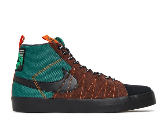 Nike Blazer Mid Premium Sb - Acclimate Pack Verde/blanco/naranja/negro