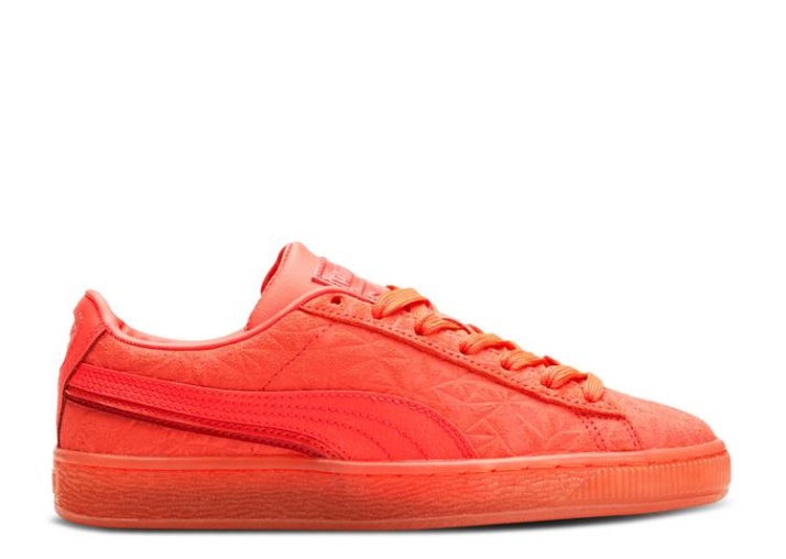Puma Suede Triplex Mono Jr ​​- Quake Sunblaze/pink/persian Red