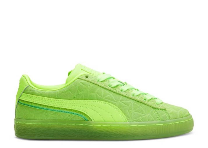 Puma Suede Triplex Mono Jr ​​- Quake Green Glare/green Flash