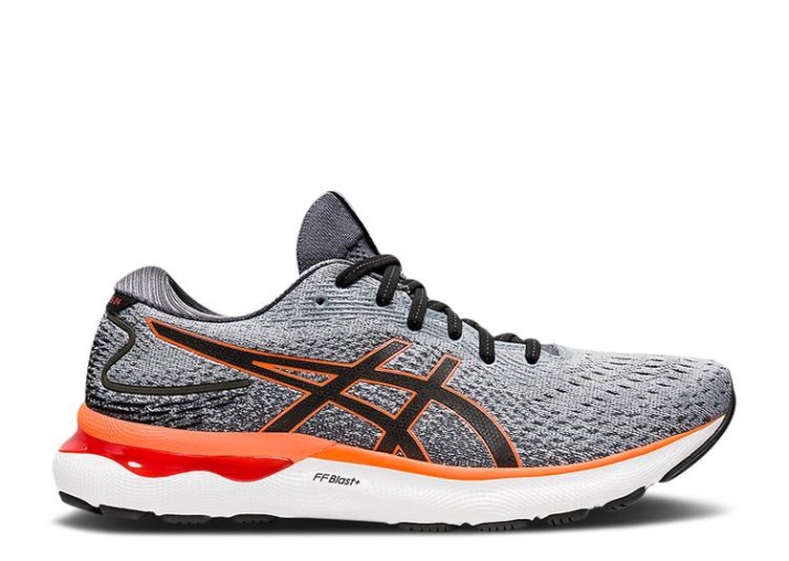 Asics Gel Nimbus 24 - Sheet Rock Naranja Impactante