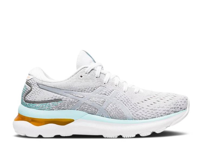 Asics Mujer Gel Nimbus 24 - Blanco Plata Pura