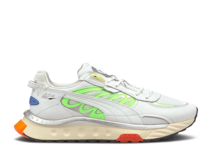 Puma Wild Rider Techno - Blanco Verde Resplandor