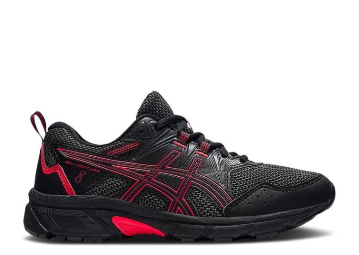 Asics Gel Venture 8 Gs - Negro Rojo Eléctrico