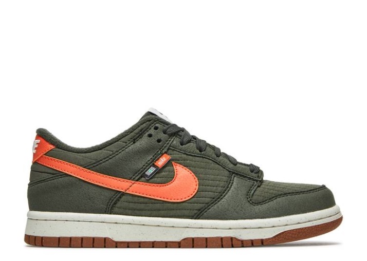Nike Dunk Low Se Next Nature Gs - Tostado Secoya/naranja/oliva/vela