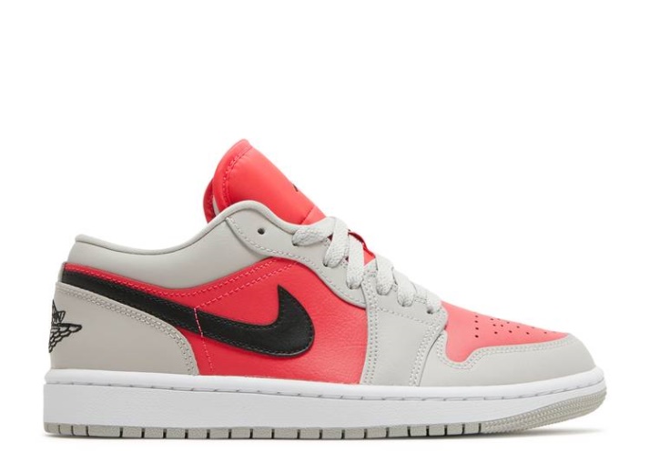 Air Jordan 1 Low - Light Iron Ore Sirena Rojo