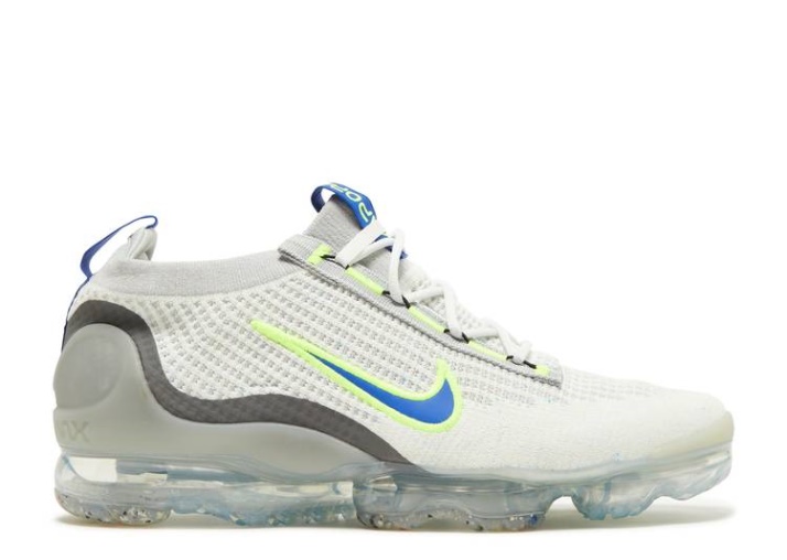Nike Air Vapormax 2021 Flyknit - Blanco Volt Hyper Royal