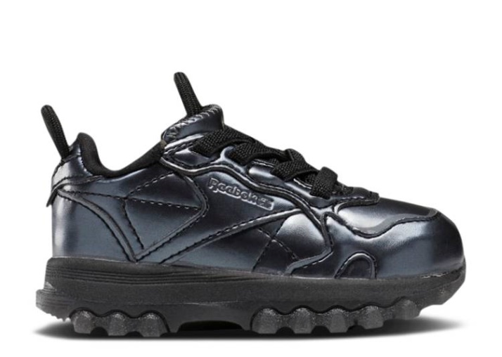 Reebok Cardi B X Classic Cuero Niño - Negro Plata Oscuro