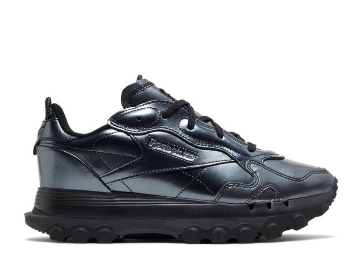 Reebok Cardi B X Wmns Cuero Clásico - Negro Plata Oscuro
