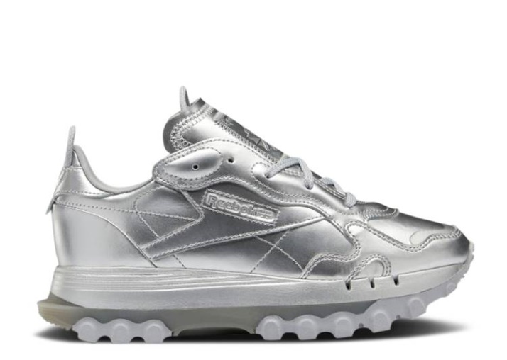 Reebok Cardi B X Classic Cuero - Plata Metalizado Peltre
