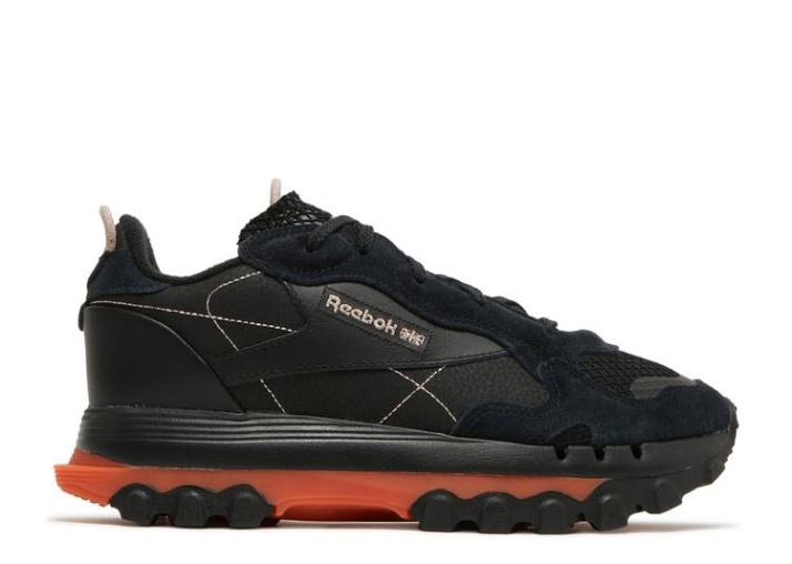 Reebok Cardi B X Wmns Cuero Clásico - Core Negro Naranja Fuego