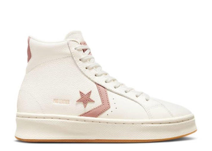 Converse Pro Cuero Plataforma Elevadora Alta - Egret Vachetta Beige
