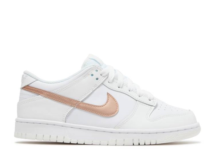 Nike Dunk Low Gs - Blanco Metalizado Rojo Bronce