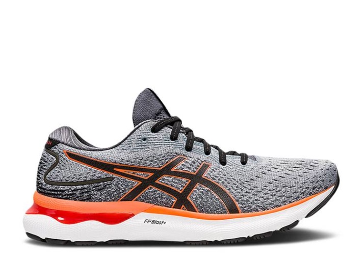 Asics Gel Nimbus 24 2e Wide - Sheet Rock Naranja Impactante