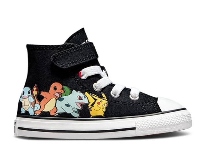 Pokemon X Chuck Taylor All Star High Td - Primeros Socios Negro/multi/blanco