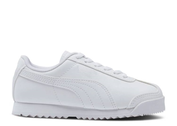 Puma Roma Basic Niño Pequeño - Blanco Gris Violeta