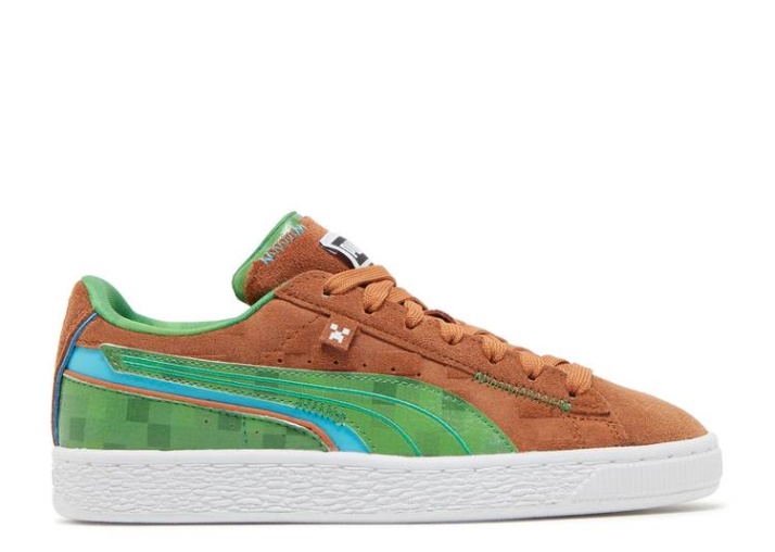 Puma Minecraft X Suede Jr - Bloque De Hierba