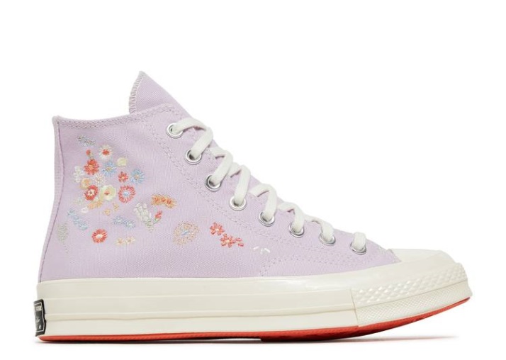 Wmns Chuck 70 High - Estampado Floral Bordado Pale Amethyst/multi/egret