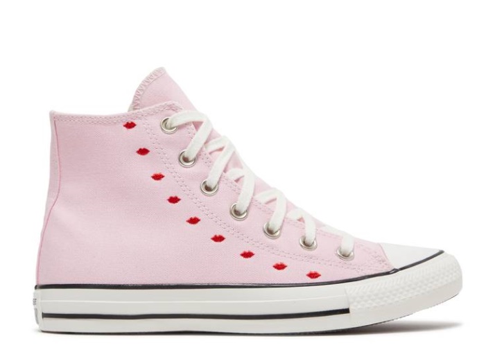 Wmns Chuck Taylor All Star High - Corazones Bordados Flor De Cerezo/blanco