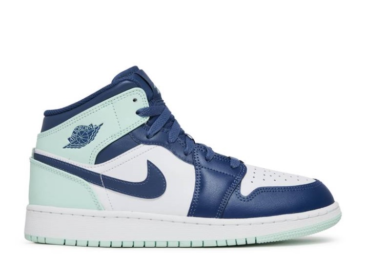 Air Jordan 1 Mid Gs - Azul Menta