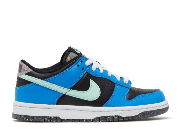 Nike Dunk Low Se Gs - Negro Claro Foto Azul Menta Espuma