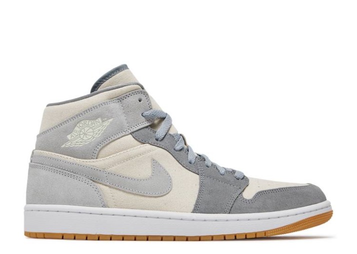 Air Jordan 1 Mid Se - Leche De Coco Gris Partícula