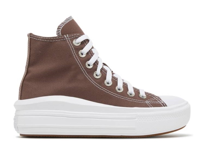 Wmns Chuck Taylor All Star Move Plataforma Alta - Color De Temporada Nuez De Brasil/blanco