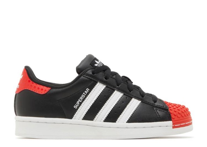 Adidas Lego X Superstar Niño Grande - Core Negro Rojo