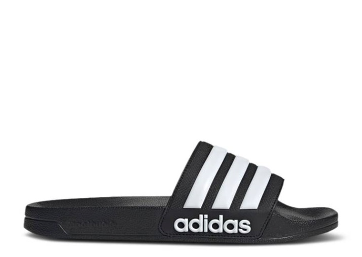 Tobogán De Ducha Adilette - Negro Blanco