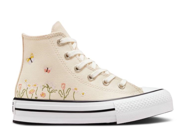 Converse Chuck Taylor All Star Plataforma Elevadora Alta Ps - Bordado Floral
