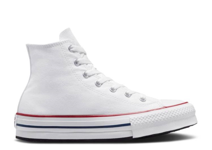 Converse Chuck Taylor All Star Plataforma Elevadora Lona Alta Gs - Blanco
