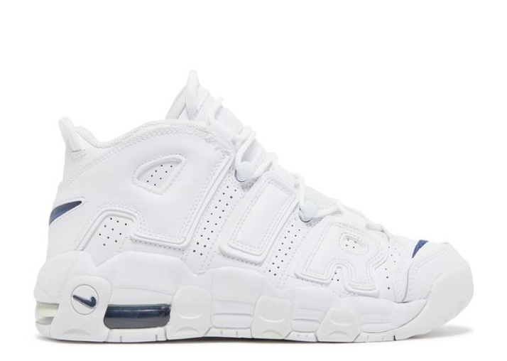Nike Air More Uptempo Gs - Blanco Medianoche Azul Marino